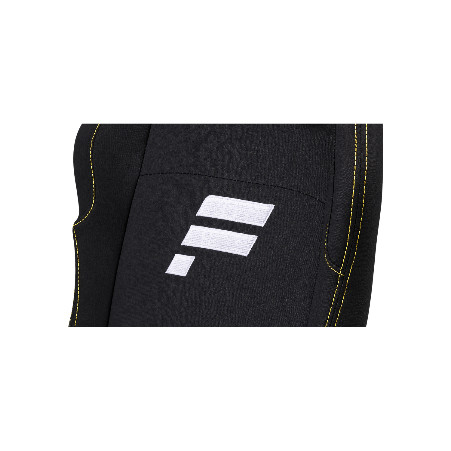 | Detail of the woven fabric and Fanatec embroidery